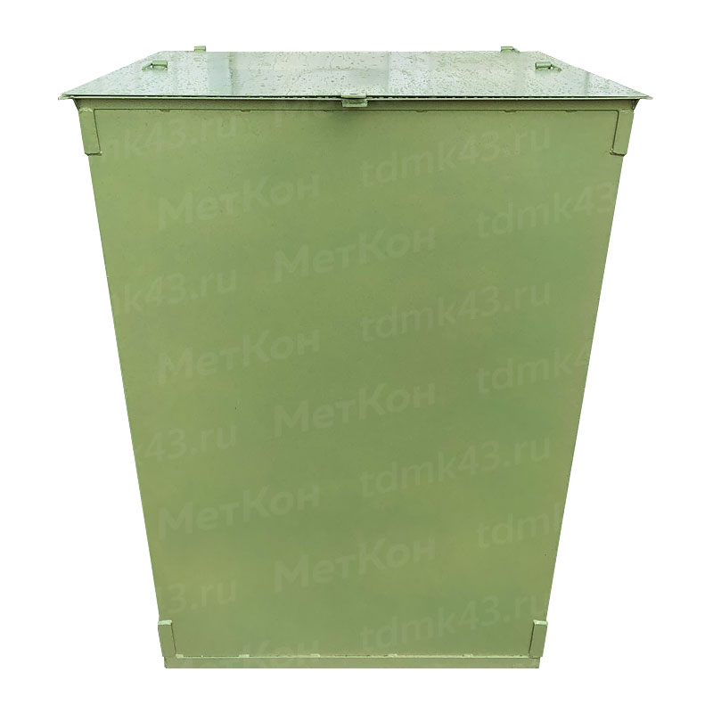 Металлический контейнер 750 литров с крышкой (толщина 1.5 мм)