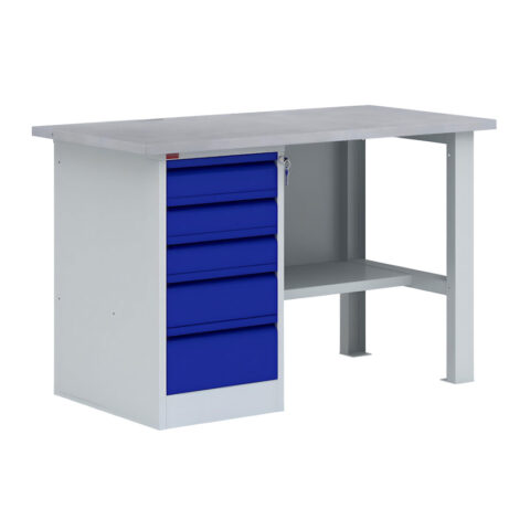 Однотумбовый металлический верстак ВП-3/1,2