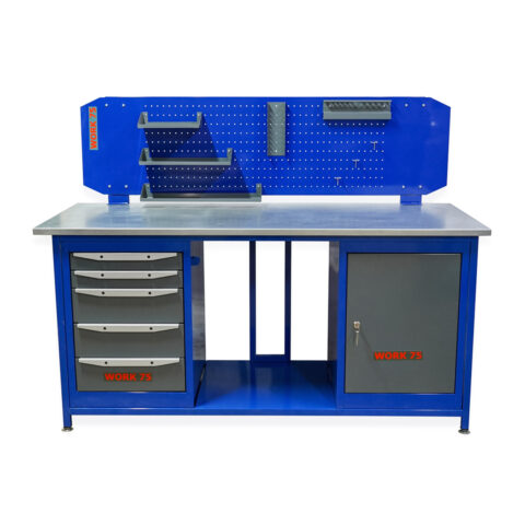 Верстак WK1800 (Т0-Т5) 1 тумба с дверцей, 1 тумба с 5 ящиками