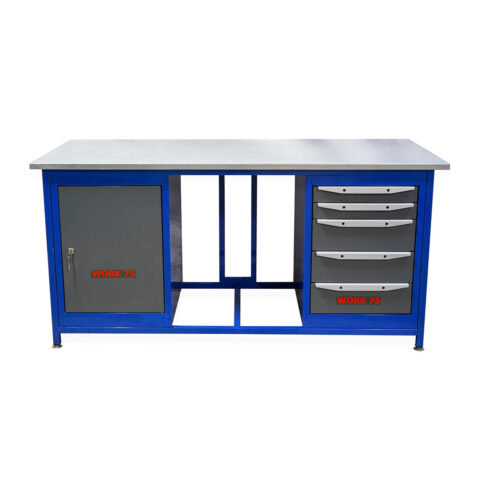 Верстак WK1800 (Т0-Т5) 1 тумба с дверцей, 1 тумба с 5 ящиками