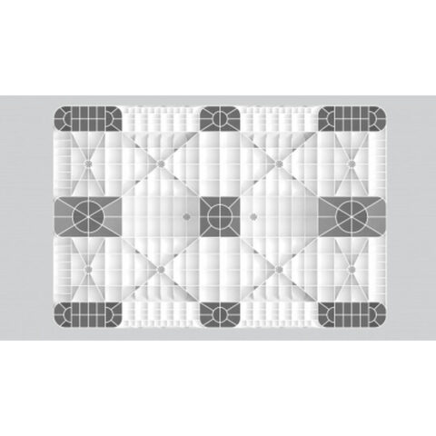 Поддон сплошной пластиковый 1200х800х150 на 2-х полозьях белый. (02.105F.10)